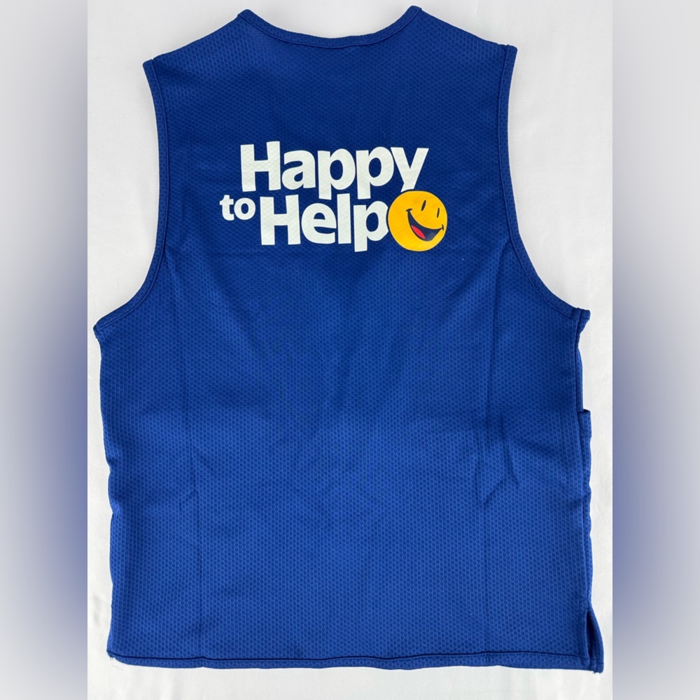 Official Walmart Employee 2026 Blue “Happy to Help” Vest - Picture 2 of 7